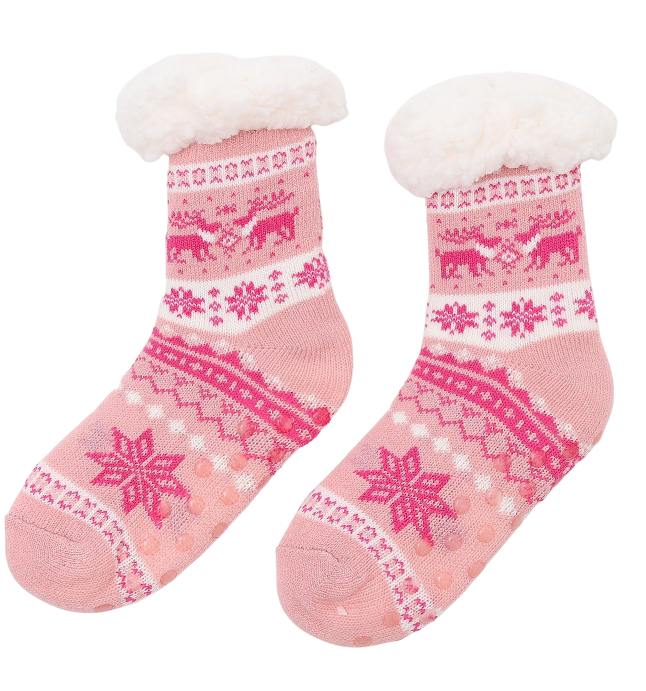 Children Fluffy Slipper Socks Cute Warm Soft Cosy knitted Anti-slip Winter Warmer