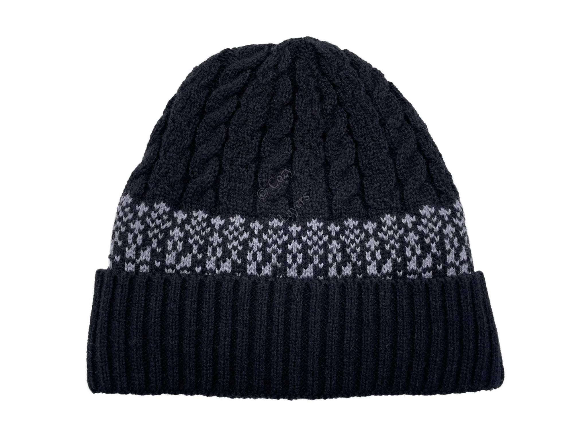 Men’s 3M Thinsulate™ Waterproof Windproof Thermal Knitted Turn Up Beanie Hat