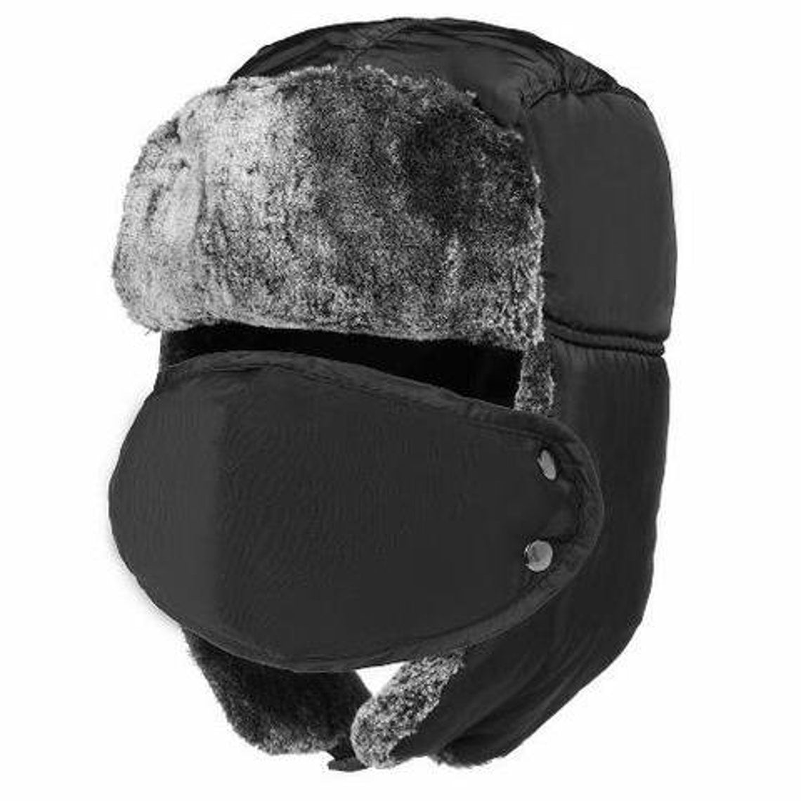 Adults Waterproof Thermal Trapper Hat with Mouth Covering Feather Lined Winter Hat