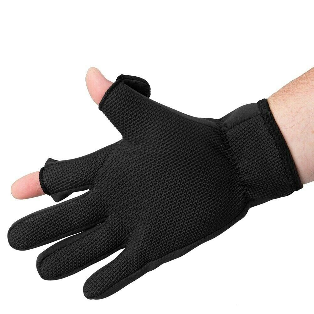 Neoprene Gloves Folding Fingers, Fishing - Shooting - Hunting - S/M,M/L,XL