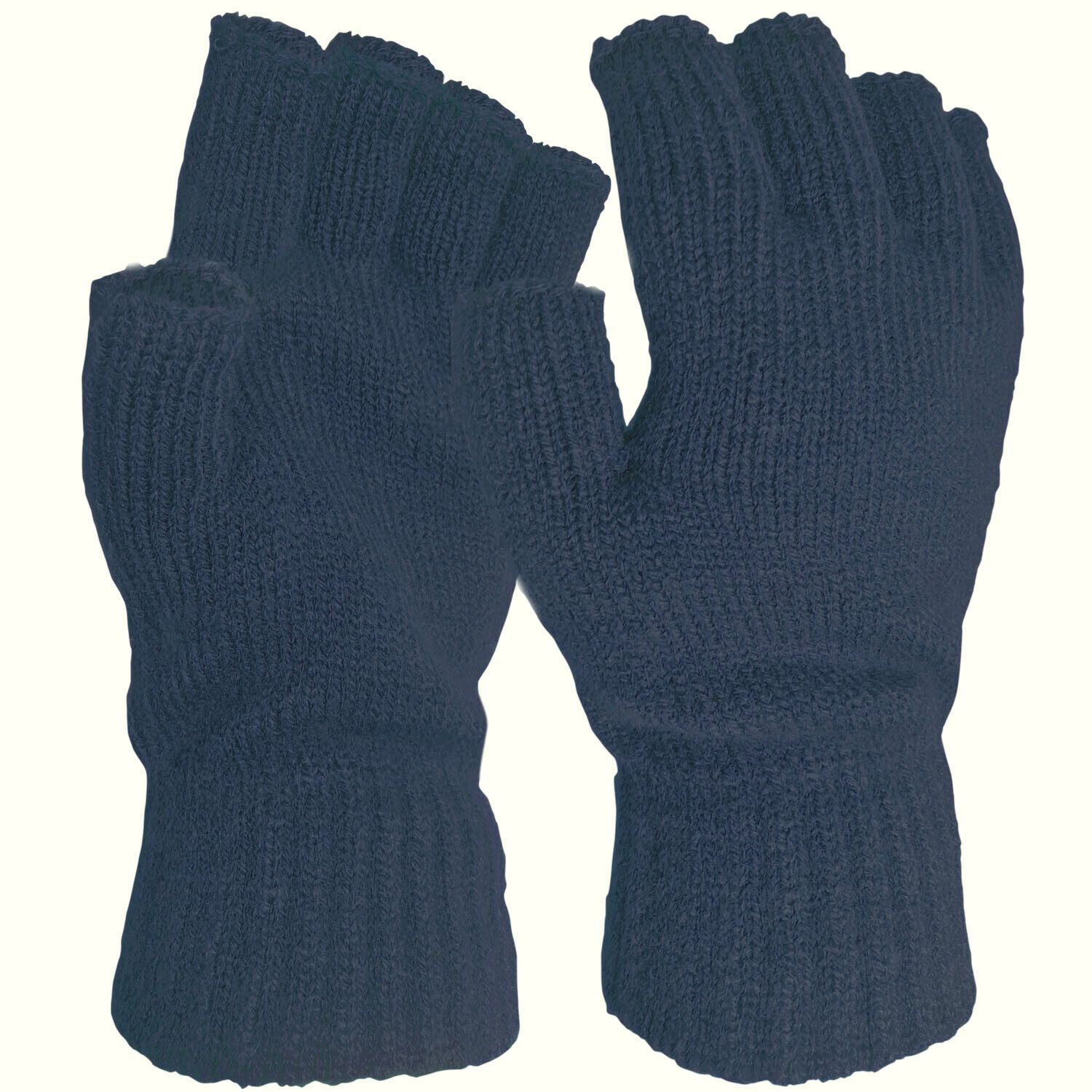Thermal FINGERLESS GLOVES Unisex Mens Women Knitted Warm Winter Half Finger COZY